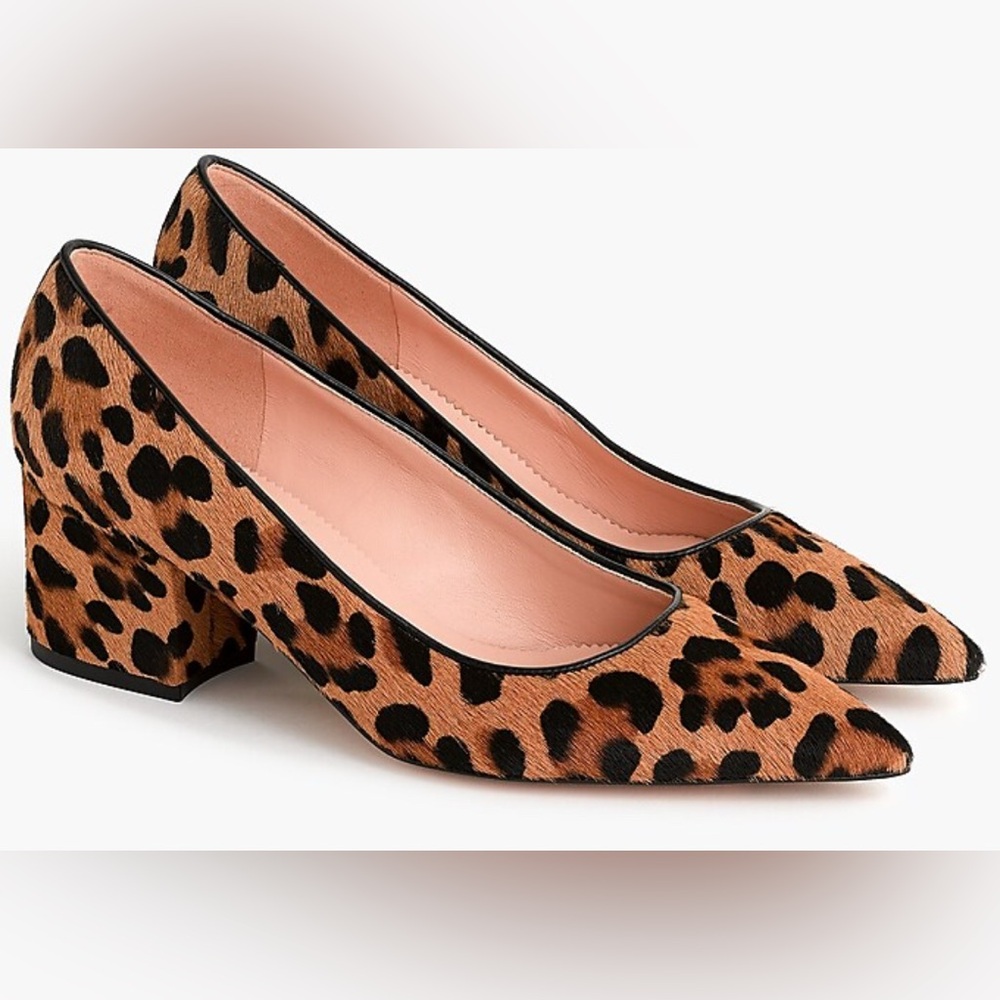 J. Crew Leopard Print Block Heels